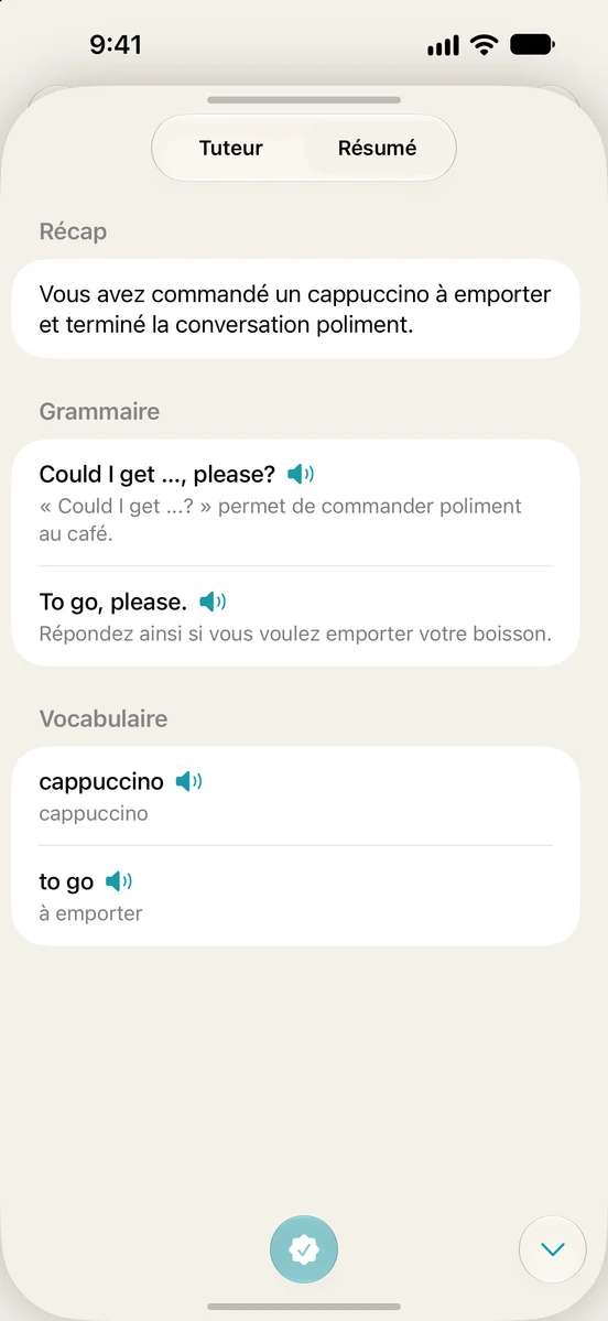 Fiche Hanasu² avec récapitulatif, expressions naturelles, grammaire et vocabulaire